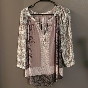 Daniel Raina L Large 3/4 sleeve blouse, boho